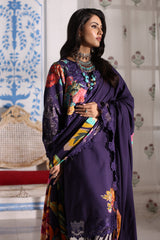 CVW4-06 | 3Pc Unstitched Suit Winter Embroidered Linen Shawl Virsa By Charizma