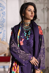 CVW4-06 | 3Pc Unstitched Suit Winter Embroidered Linen Shawl Virsa By Charizma