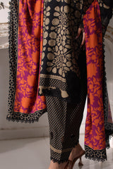 CVW4-04 | 3Pc Unstitched Suit Winter Embroidered Linen Shawl Virsa By Charizma