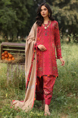 SPW4-09 | 3Pc Unstitched Suit Winter Printed Linen Signature Print By Charizma