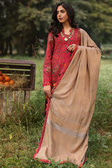 SPW4-09 | 3Pc Unstitched Suit Winter Printed Linen Signature Print By Charizma
