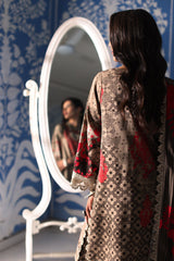 CVW4-04 | 3Pc Unstitched Suit Winter Embroidered Linen Shawl Virsa By Charizma