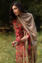 SPW4-09 | 3Pc Unstitched Suit Winter Printed Linen Signature Print By Charizma