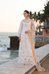 Unstitched 3-PC Lawn Eid Luxury Handwork Laserkari Noor By Saadia Asad D9-B