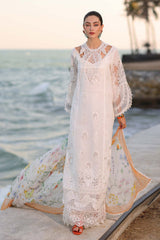 Unstitched 3-PC Lawn Eid Luxury Handwork Laserkari Noor By Saadia Asad D9-B