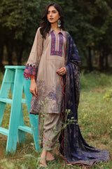 SPW4-06 | 3Pc Unstitched Suit Winter Printed Linen Signature Print By Charizma