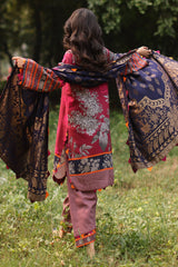 SPW4-02 | 3Pc Unstitched Suit Winter Printed Linen Signature Print By Charizma