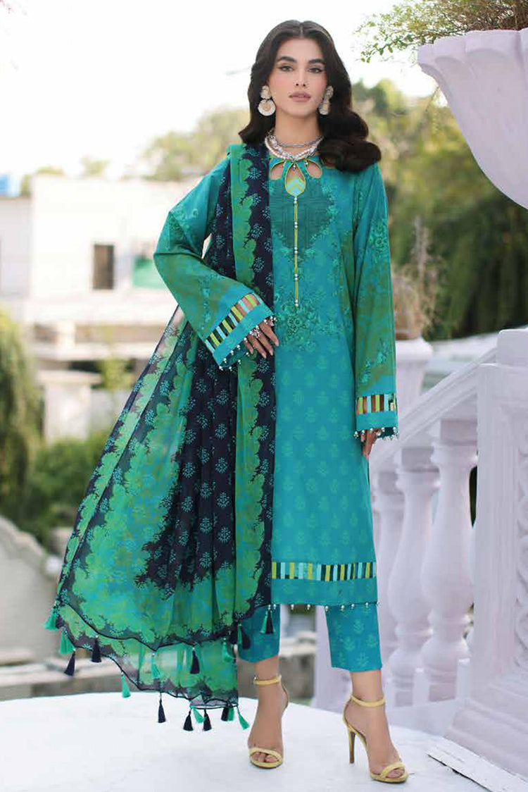 3-Pc Charizma C Print Printed Lawn With Printed Chiffon Dupatta CP4-05