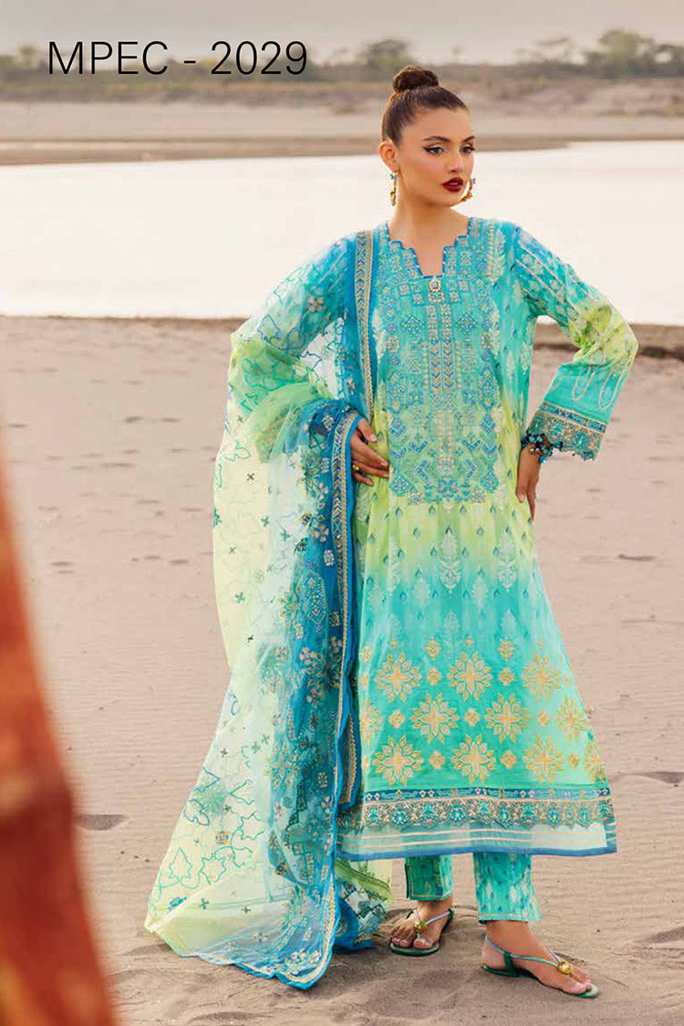 MPEC 2029 | 3PC Unstitched Lawn Suit Embroidered Premium Luxury By Muscari