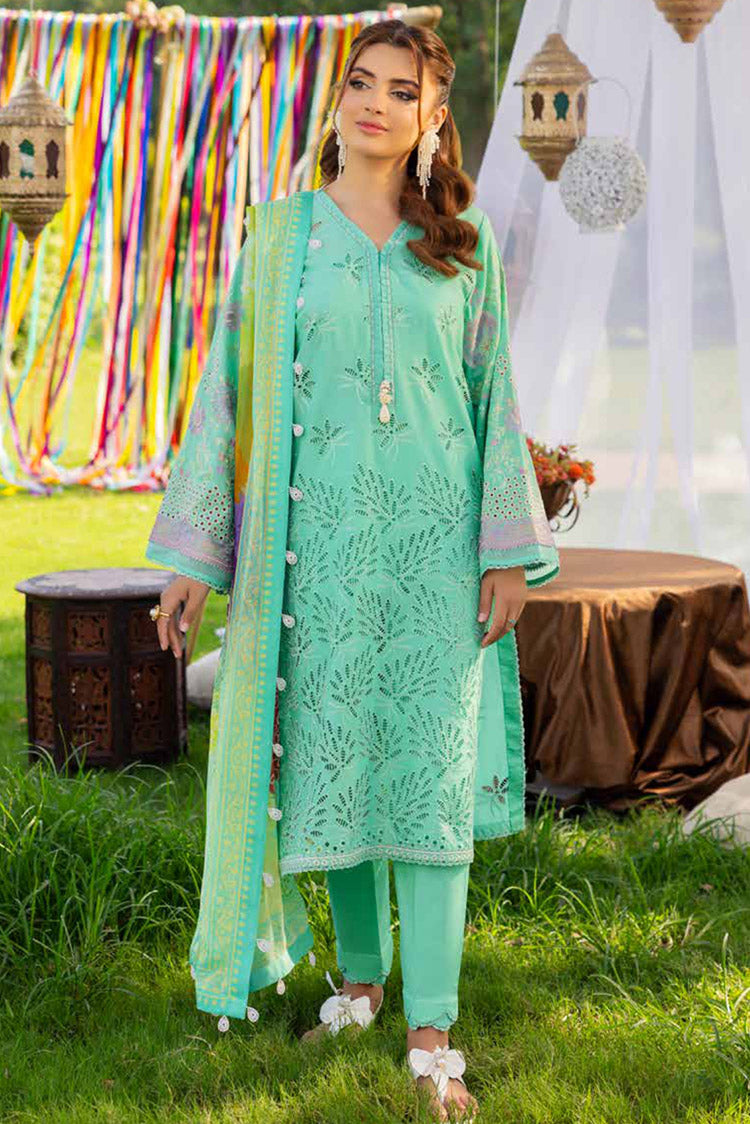 MCC 413 | 3PC Unstitched Suit Chikankari Embroidery Plain Lawn By Muscari