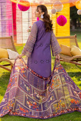 MCC 415 | 3PC Unstitched Suit Chikankari Embroidery Plain Lawn By Muscari