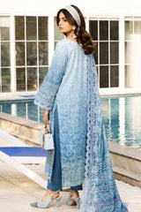 Unstitched 3-PC Emb Lawn Aafreen Chunri By Riaz Arts | AF-197