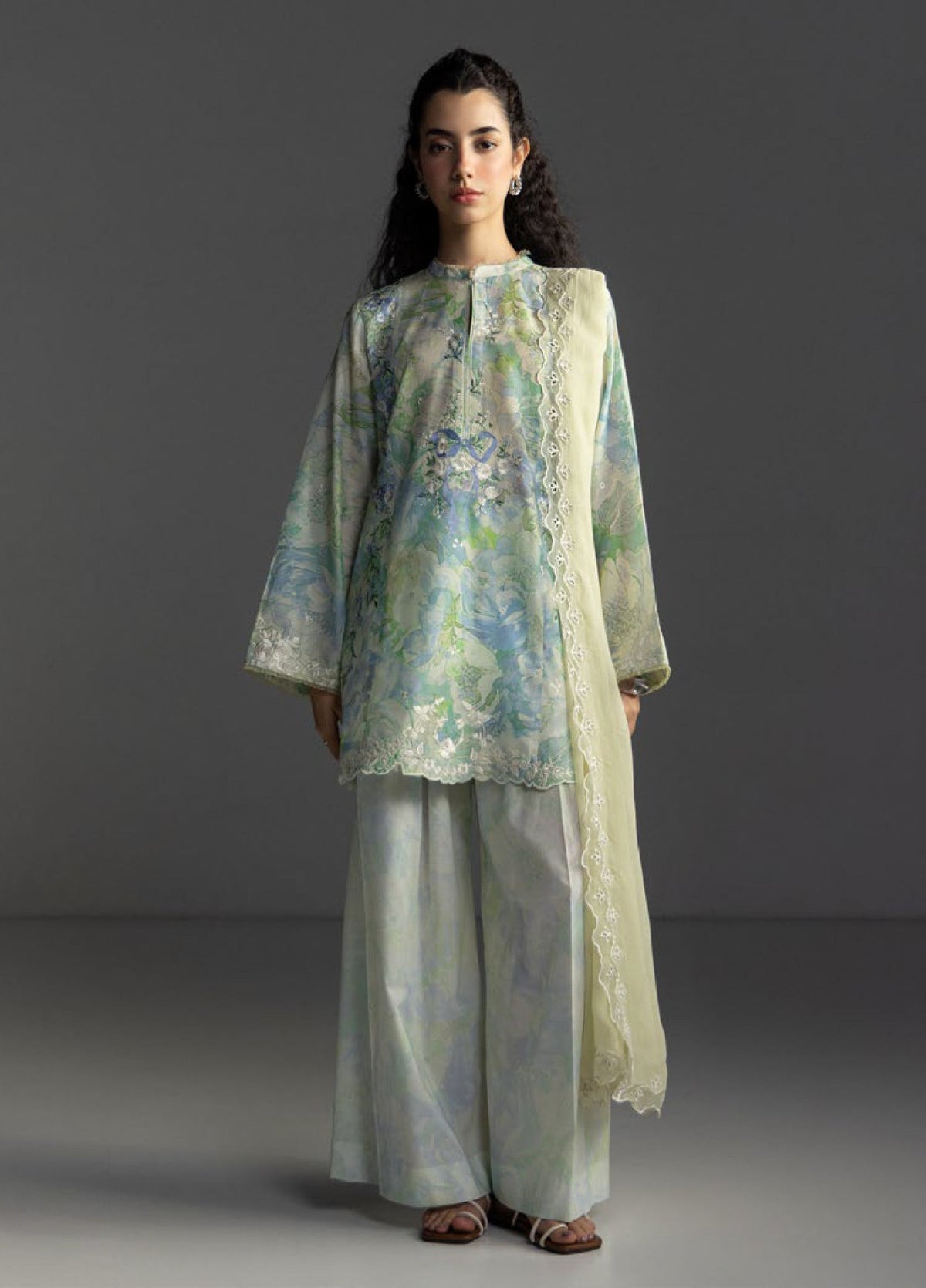 3-PC Unstitched Emroidered Lawn Coco By Zara Shahjahan | AIRA-6A
