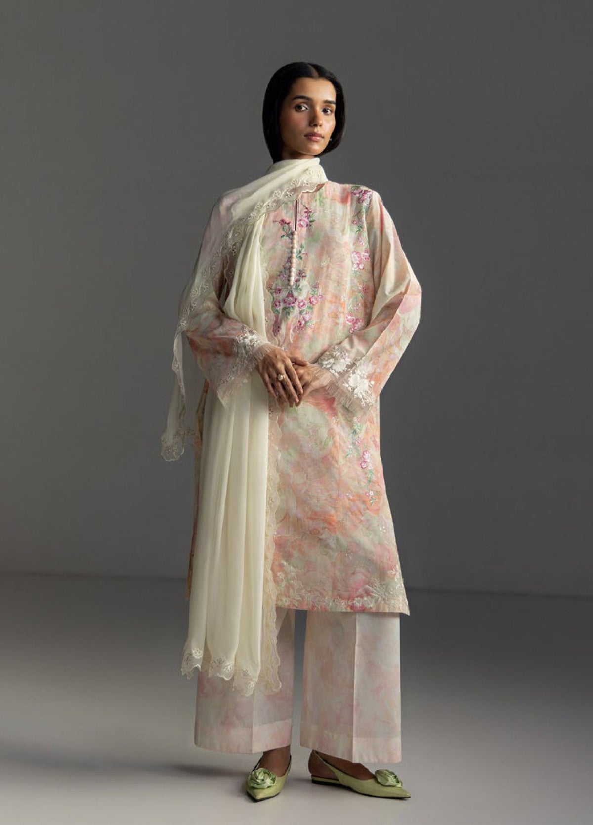 3-PC Unstitched Emroidered Lawn Coco By Zara Shahjahan | AIRA-6B