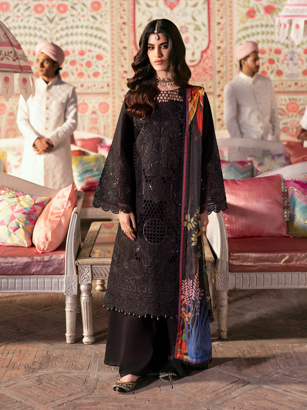 Aaina | 3Pc Unstitched Suit Luxury Lawn 25 Husn e Jahan By Mahnur