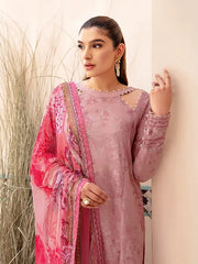 Z-1008 | 3Pc Unstitched Suit Embroidered Luxury Lawn Andaaz By Ramsha