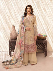 Z-1010 | 3Pc Unstitched Suit Embroidered Luxury Lawn Andaaz By Ramsha