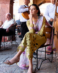 3-PC Unstitched Embroidered Lawn Odessey By Mushq | Aranza