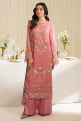 3-PC Usntitched Embroidered Chiffon Noore By Imrozia Serene | LUNA