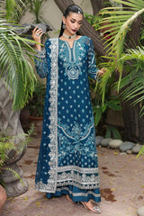 3-PC Unstitched Embroidered Organza Luxury Formals By Imrozia | I-232 AZURA