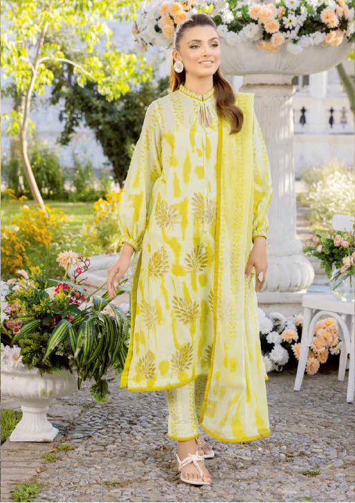 MELC 726 | 3PC Unstitched Lawn Digital Print Chickenkari Luxury By Muscari