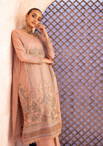 551 | 3PC Unstitched Lawn Embroidered Collection Luxury By Shaista