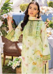 MELC-614 | 3PC Unstitched Lawn Digital Print Chickenkari Emb Luxury By Muscari