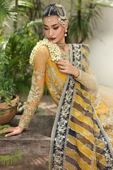 3-PC Unstitched Embroidered Organza Luxury Formals By Imrozia | I-230 ZAREHA