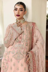 3-PC Unstitched Embroidered Organza Luxury Formals By Imrozia | I-235 ELNAZ