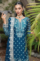 3-PC Unstitched Embroidered Organza Luxury Formals By Imrozia | I-232 AZURA