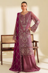 3-PC Usntitched Embroidered Chiffon Noore By Imrozia Serene | SYLVI