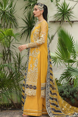 3-PC Unstitched Embroidered Organza Luxury Formals By Imrozia | I-230 ZAREHA
