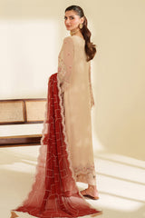 3-PC Usntitched Embroidered Chiffon Noore By Imrozia Serene | ZYNE