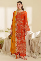 3-PC Usntitched Embroidered Chiffon Noore By Imrozia Serene | SIRA