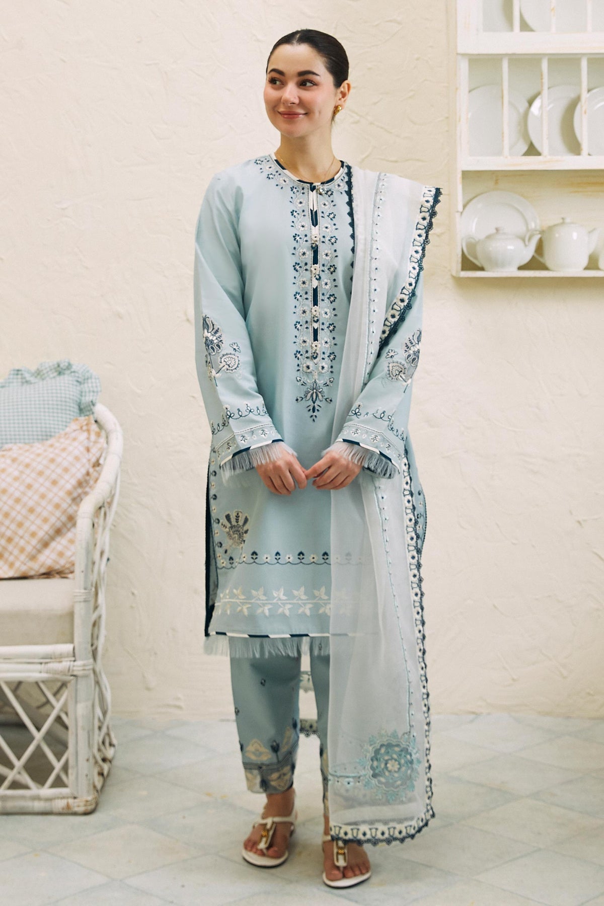 ARZOO-1A | 3Piece Unstitched Coco Lawn By Zara Shahjahan