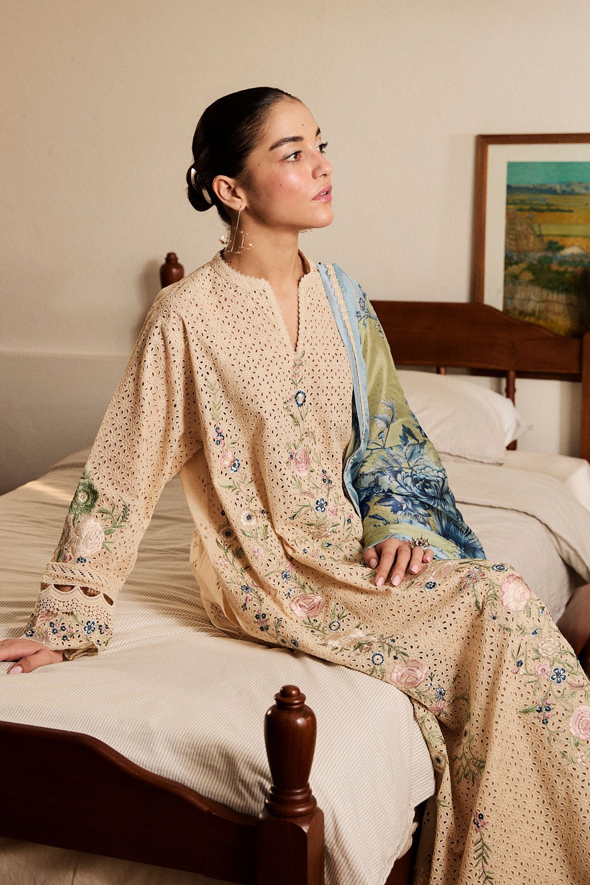 Unstitched 3-PC Embroidered Lawn Satori by Zara Shahjahan Asa-5A