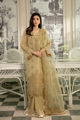 3-PC Unstitched Embroidered Suit Dehleez By Raeesa Premium | Dl 1036
