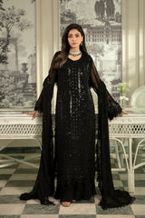 3-PC Unstitched Embroidered Suit Dehleez By Raeesa Premium | Dl 1035