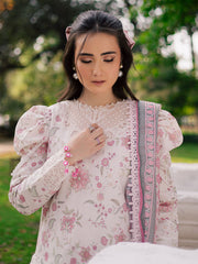 3-PC Unstitched Printed Lawn Suit By Parishay | BLOOM-03