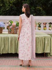 3-PC Unstitched Printed Lawn Suit By Parishay | BLOOM-04