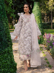 3-PC Unstitched Printed Lawn Suit By Parishay | BLOOM-05