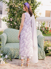 3-PC Unstitched Printed Lawn Suit By Parishay | BLOOM-06