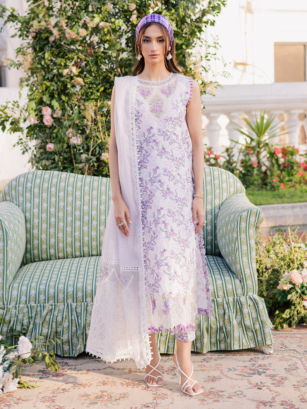 3-PC Unstitched Printed Lawn Suit By Parishay | BLOOM-06