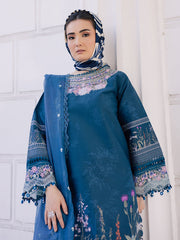 3-PC Unstitched Printed Lawn Suit By Parishay | BLOOM-08