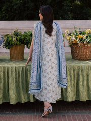 3-PC Unstitched Printed Lawn Suit By Parishay | BLOOM-10