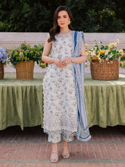 3-PC Unstitched Printed Lawn Suit By Parishay | BLOOM-10