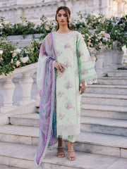 3-PC Unstitched Printed Lawn Suit By Parishay | BLOOM-11