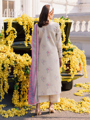 3-PC Unstitched Printed Lawn Suit By Parishay | BLOOM-12