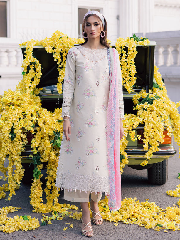 3-PC Unstitched Printed Lawn Suit By Parishay | BLOOM-12