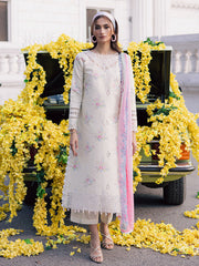 3-PC Unstitched Printed Lawn Suit By Parishay | BLOOM-12